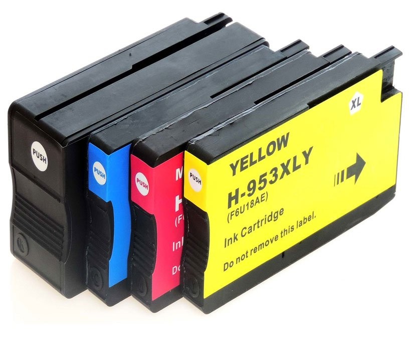 Cartus inkjet compatibil HP 953XL, Black/Cyan/Magenta/Yellow, de capacitate mare Galben - imagine 6